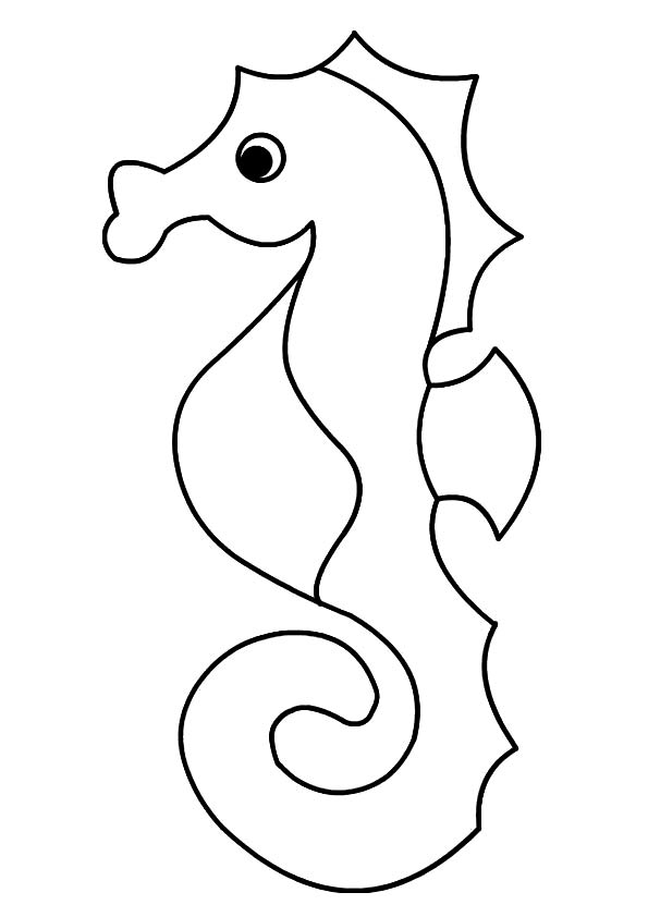 Plansa de colorat cu Cal de mare 31 25
